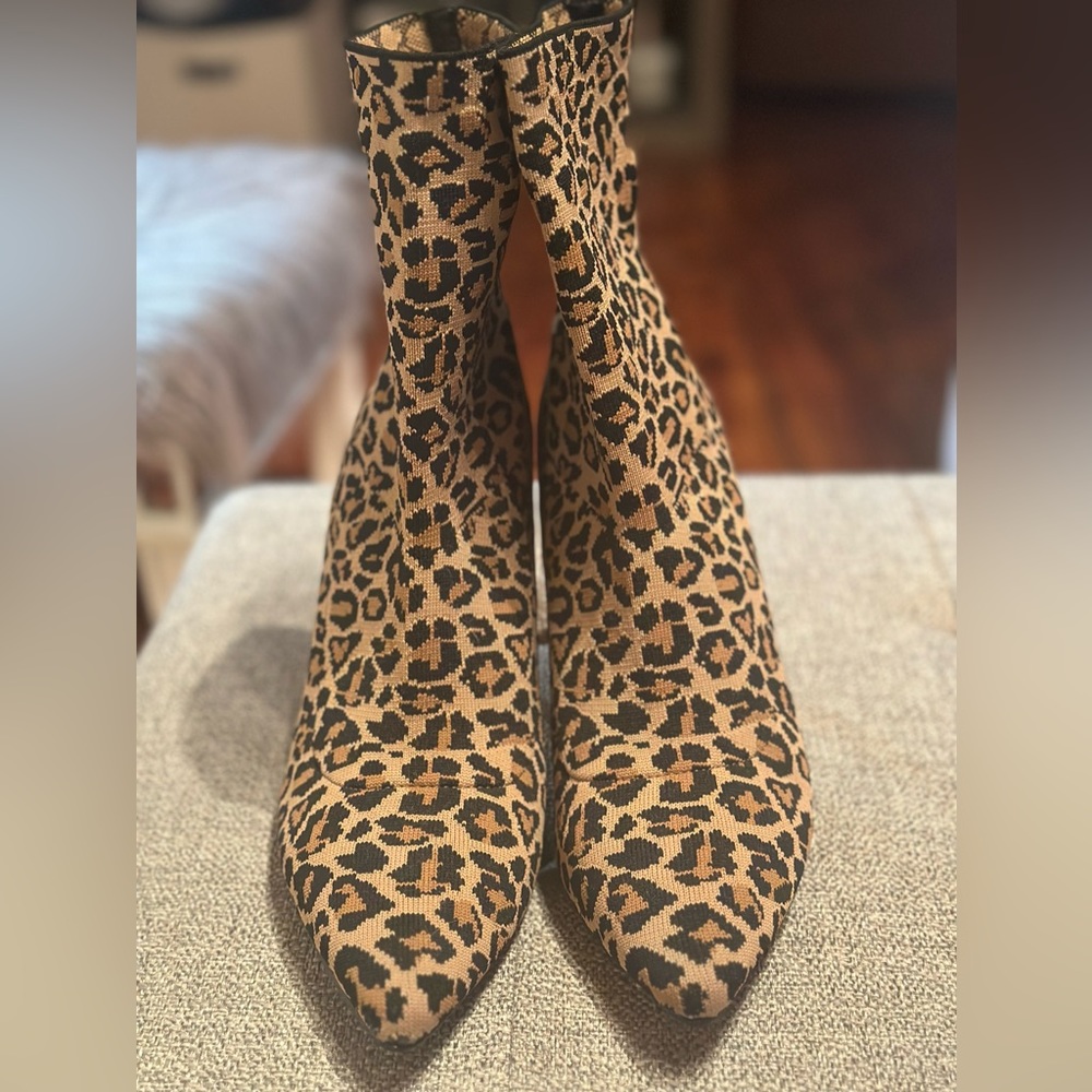 Cheeta print sock heels